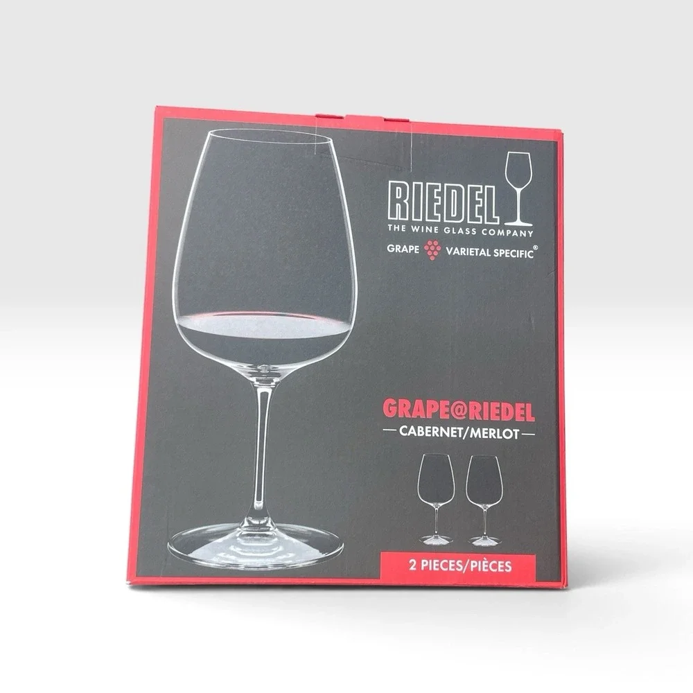 Riedel Cabernet Merlot Red Wine Glass for Special Occasions, Set of 2, Clear